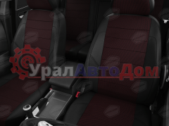 Авточехлы ГАЗель Next (1 низкий,  2 высоких) экокожа-жаккард красная точка комплект AVTOLIDER в интернет-магазине УралАвтоДом