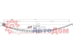 Рессора КАМАЗ-4308 передняя (2 листа) с ушком L=1960мм ЧМЗ в интернет-магазине УралАвтоДом