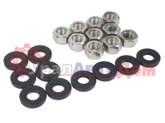 Крепеж ЗМЗ-402 ГБЦ (шайбы 10шт.+гайки 10шт.кл.19) ЭТНА в интернет-магазине УралАвтоДом