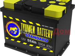 АКБ 55A/h Тюмень 525A 242*175*190 прямая п. в интернет-магазине УралАвтоДом