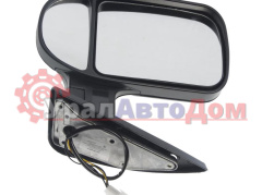 Зеркало боковое ГАЗ-3302 Бизнес левое обогрев с повторителем поворота Черное матовое SKV в интернет-магазине УралАвтоДом
