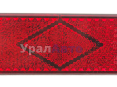 Катафот ГАЗ-3302 красный 121х52 (рисунок ромб,  крепление 2 защелки) АЭК в интернет-магазине УралАвтоДом