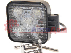 Фара рабочего света квадратная 85х85x38мм 20Вт (5 LED) рассеянный свет (Flood) 12-24V MEGAPOWER в интернет-магазине УралАвтоДом